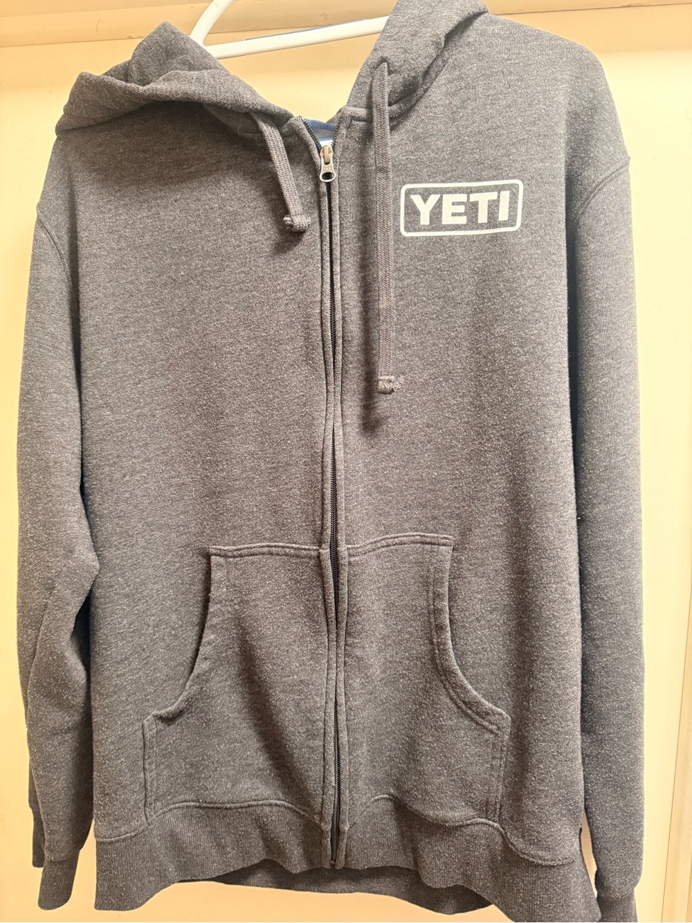 Yeti Charcoal Gray Zip-Up Hoodie Sweater